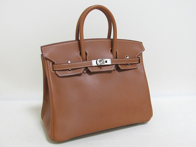 エルメス バーキン25/ハンドバッグ/フォーブ(シルバー/金具)/ヴォーバレニア【新品】